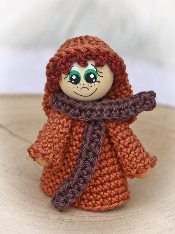 9 tlg kleine Krippe Variante bemalte Holzkugeln incl.Tutorial Gesicht malen - Bild 4