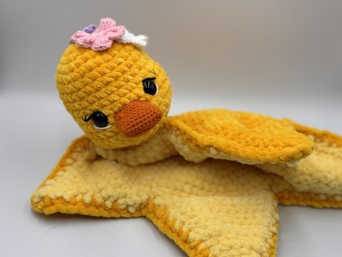 Häkelanleitung - Schnuffeltuch / Schmusetuch Ente