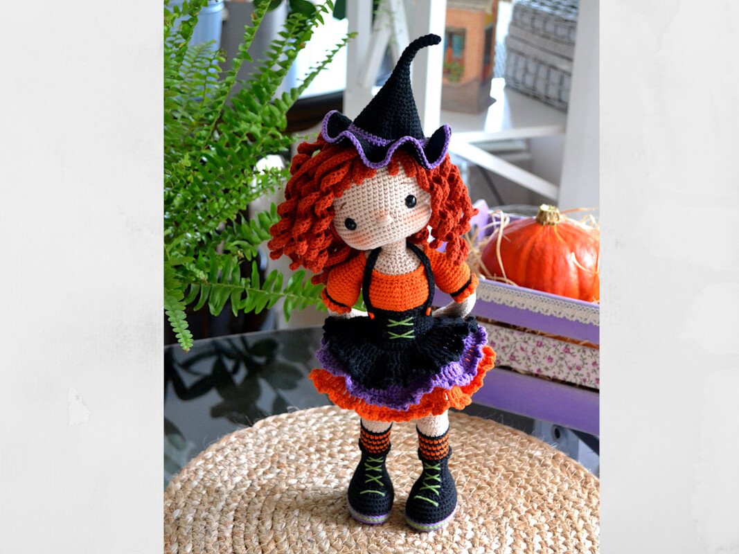 Häkelanleitung für Amigurumi-Puppe, Häkelspielzeug, Halloween-Hexe Lizzy - Bild 6