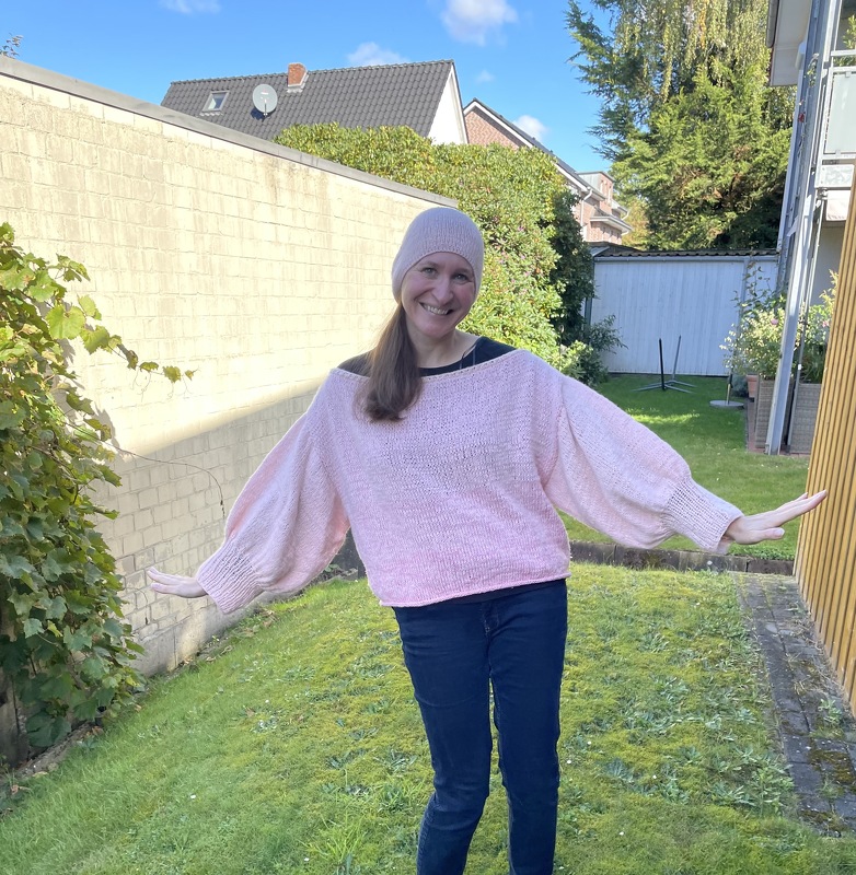 Strickanleitung Set Lockerer Pullover &amp; passende Longbeanie