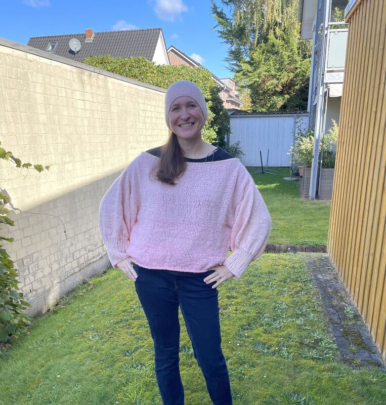 Strickanleitung Set Lockerer Pullover & passende Longbeanie - Bild 2