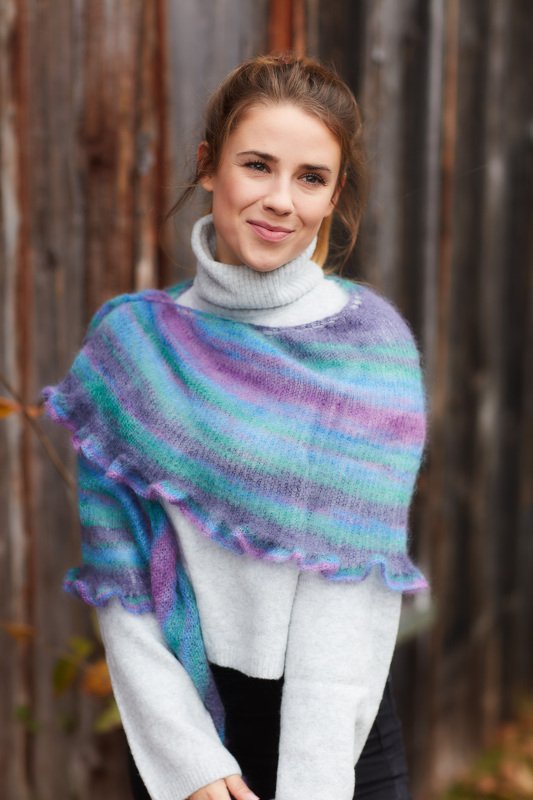 Halbmond Tuch Laarnie mit Rüschen - Bild 3