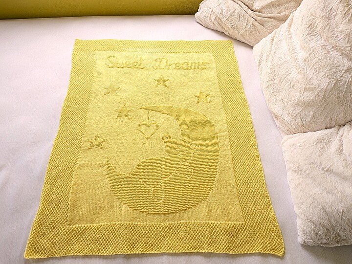 Strickanleitung Babydecke / Kinderdecke "Sweet Dreams" - einfach