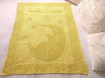 Strickanleitung Baby- / Kinderdecke "Sweet Dreams" - einfach