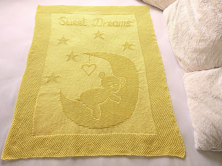 Strickanleitung Babydecke / Kinderdecke "Sweet Dreams" - einfach