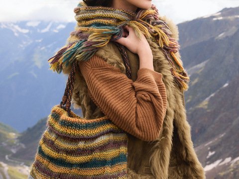 Dreicktuch und Tasche mit Hebemaschen