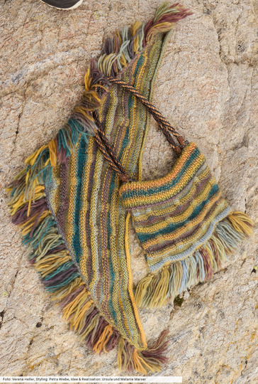 Dreicktuch und Tasche mit Hebemaschen