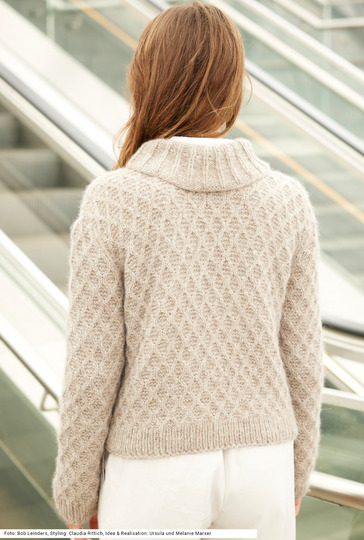 Jacke mit Rautenmuster in Grau