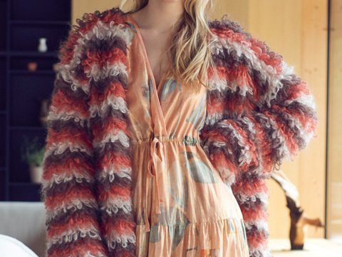 Jacke im Schlingenmuster