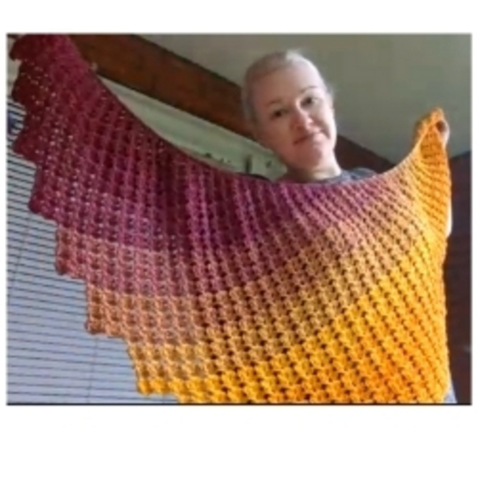 Tutorial  "TRIANGLE Shawl CROCHET" for Intermediate