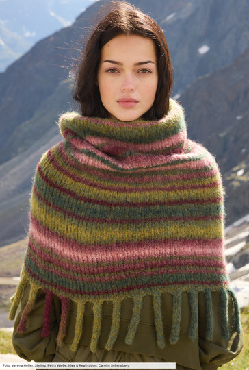 Loop im Farbverlauf mit Fransen