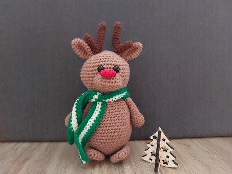 Rudi Rentier Weihnachtsrentier häkeln Weihnachtselch