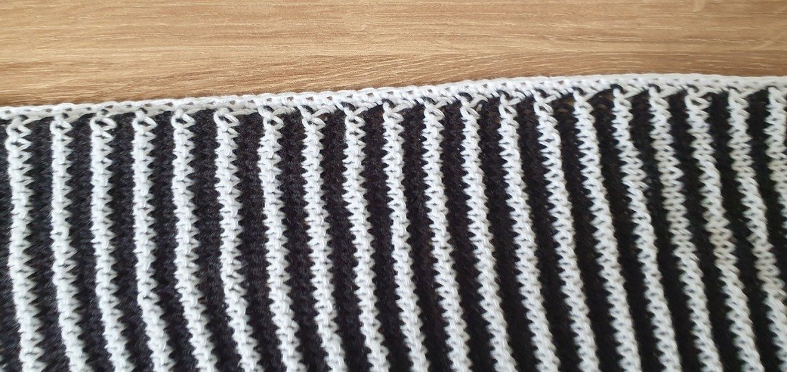 Wal, flaches Tuch, Schattenstricken, Illusionsstricken, Motivtuch