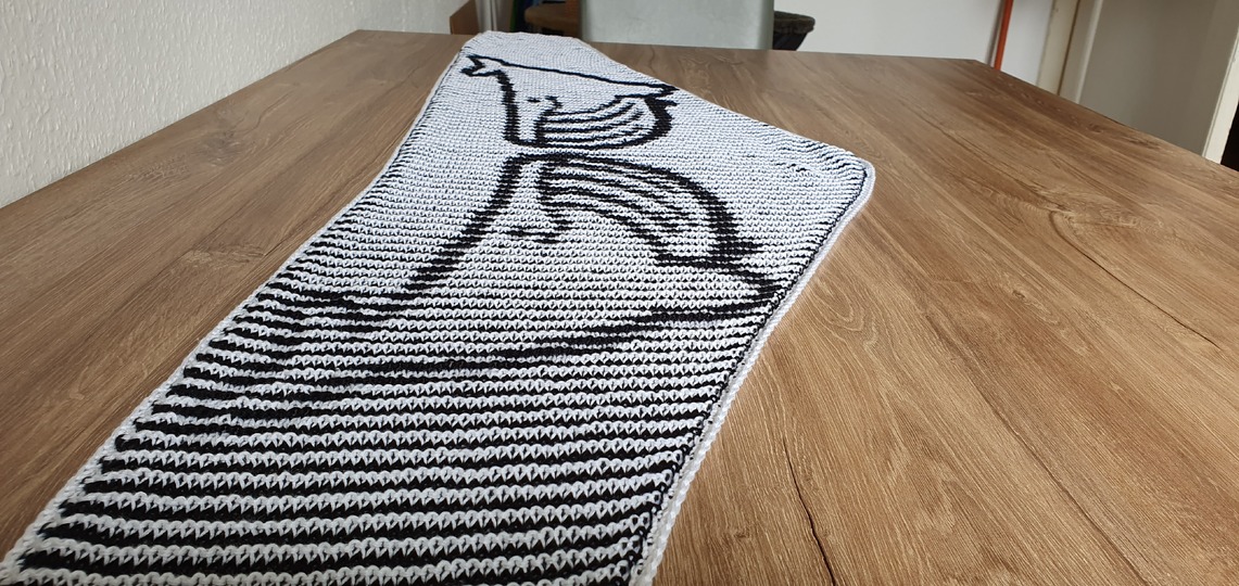 Whale, Shadow Knitting, Illusion Knitting, Flat Motif Shawl