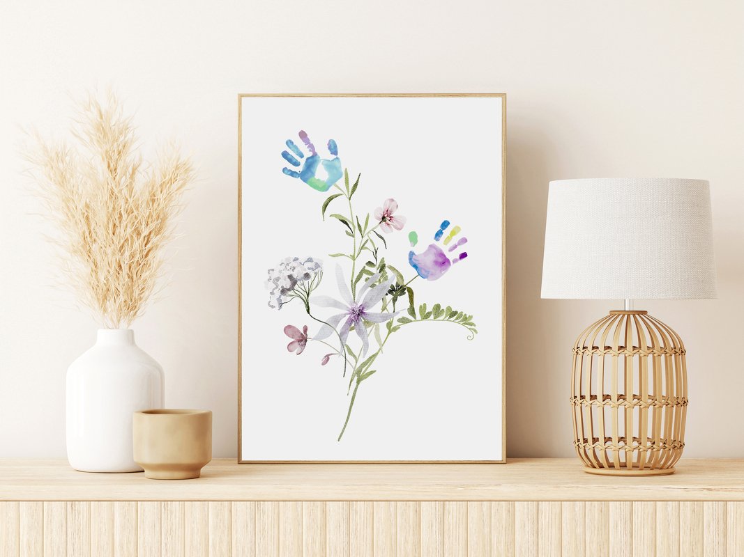 Poster Handabdruck DOWNLOAD Geschenk Muttertag Vatertag Baby Poster - Crafts