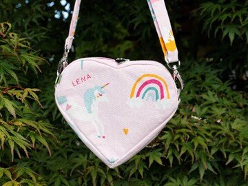 Kindertasche „Mini-Herz“ nähen – Anleitung & Schnittmuster
