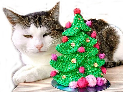 SUPER SCHNELLER WEIHNACHTSBAUM aus Wollresten