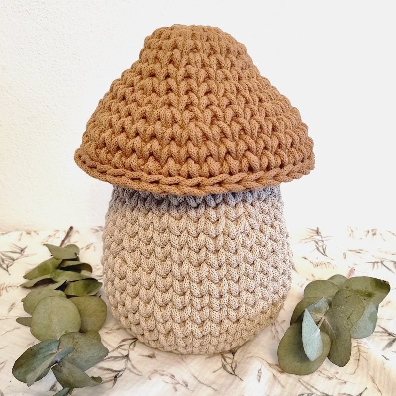 Anleitung Pilzkorb mit 2 Kappen - Bild 6