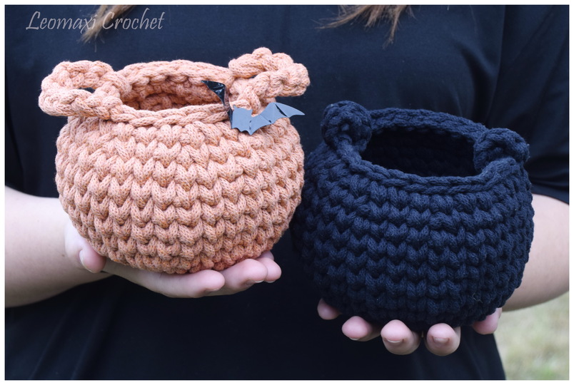 + SABRINA + Hexenkessel/ Kürbiskörbchen häkeln, Halloween Deko, Herbst