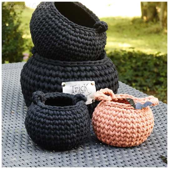 + SABRINA + Hexenkessel/ Kürbiskörbchen häkeln, Halloween Deko, Herbst