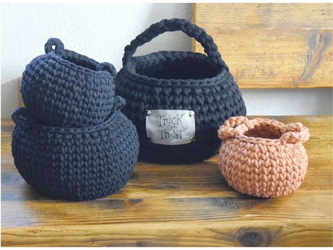 + SABRINA + Hexenkessel/ Kürbiskörbchen häkeln, Halloween Deko, Herbst