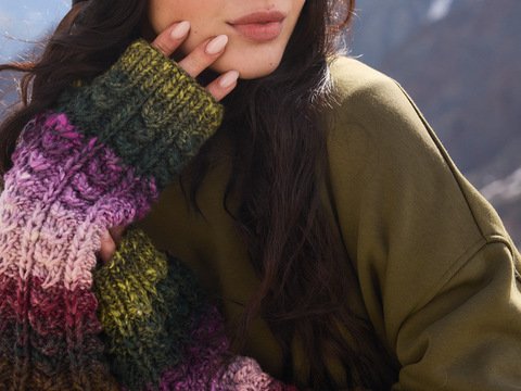 Handstulpen mit prägnanten Fantasiemuster