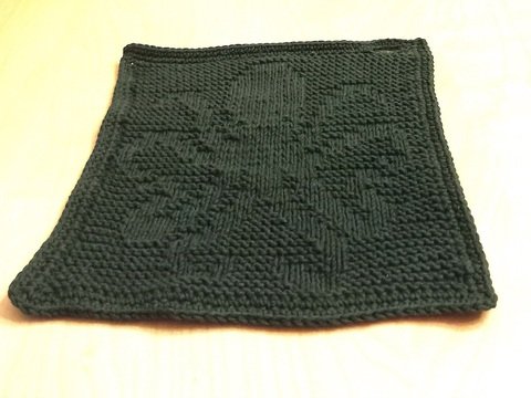 Oktopus - Strukturmotiv im Quadrat, z.B. für Topf- oder Spüllappen