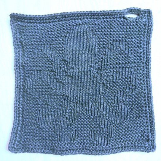 Oktopus - Strukturmotiv im Quadrat, z.B. für Topf- oder Spüllappen