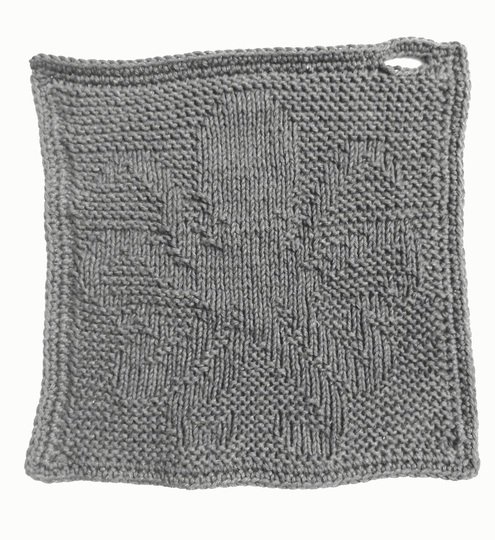 Oktopus - Strukturmotiv im Quadrat, z.B. für Topf- oder Spüllappen