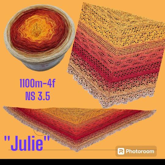 Häkelanleitung Tuch "Julie" flach