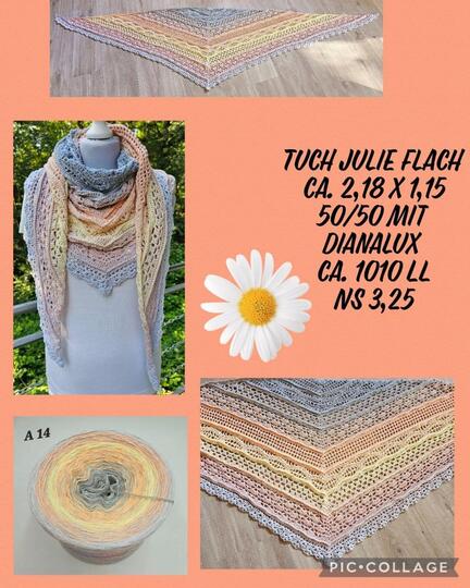 Häkelanleitung Tuch "Julie" flach