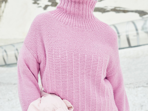 Pulli mit Rippenstrukturen