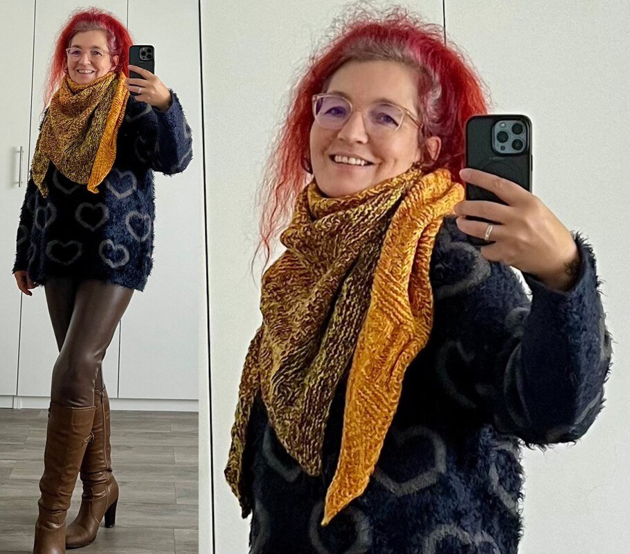 Strickanleitung Dreieckstuch und Kapuzenschal - Bild 2