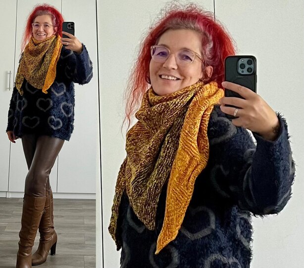 Strickanleitung Dreieckstuch und Kapuzenschal