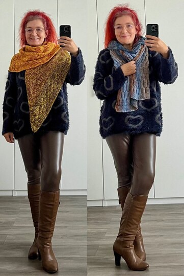 Strickanleitung Dreieckstuch und Kapuzenschal