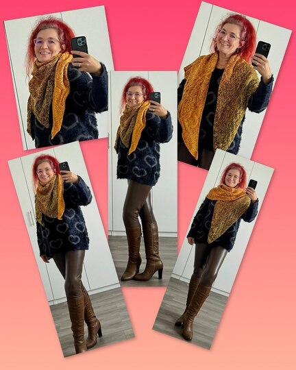 Strickanleitung Dreieckstuch und Kapuzenschal