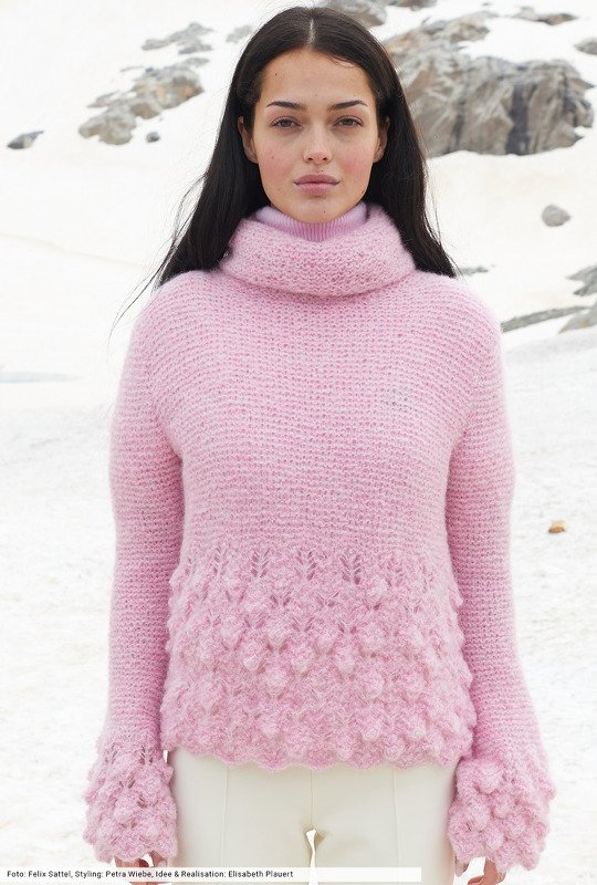 Pulli mit Noppenmuster und Rollkragen - Bild 3