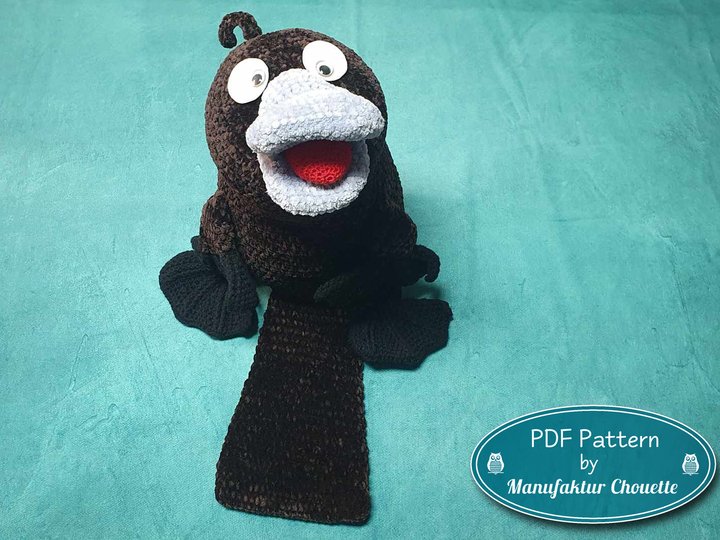 Schnabeltier "Henry", Nackenrolle / Kuscheltier aus Chenille, PDF Download