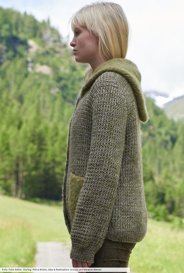 Webmuster - Jacke mit Kapuze