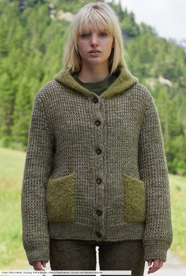 Webmuster - Jacke mit Kapuze