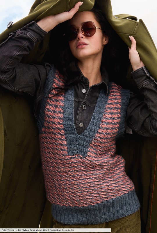 Pullunder im Hebemaschenmuster - Bild 4