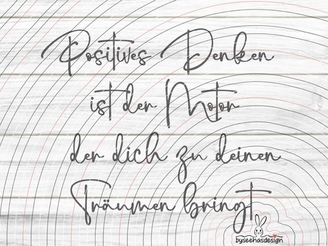 Positives Denken Plotterdatei SVG DXF