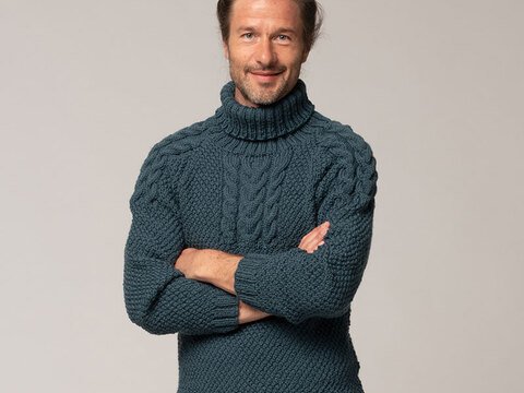 Strickanleitung Herrenpullover "Sporty" 765028