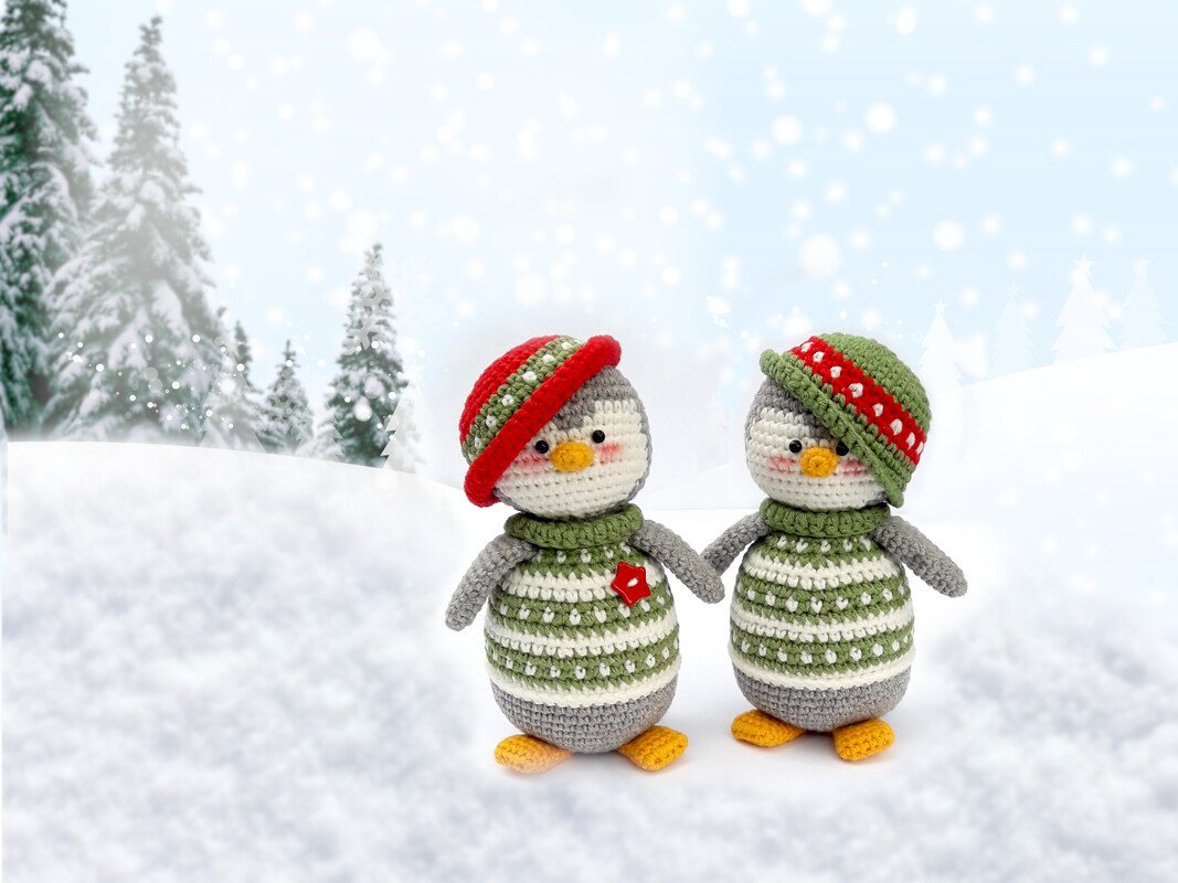 Häkel-Amigurumi-Muster Spielzeug Perry, der Pinguin mit Weihnachtsbaum - Bild 3