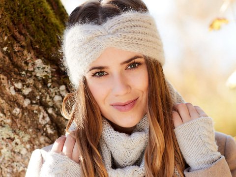 Stirnband mit Twist im Patentmuster