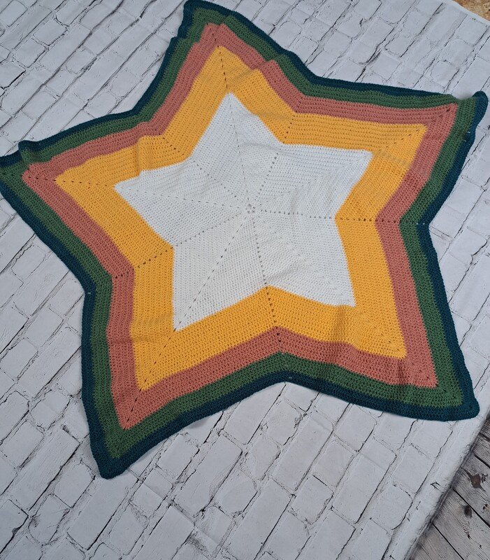 Crochet Pattern: Beautiful Star Baby Blanket – Easy and Beginner-Friendly