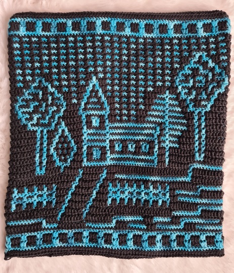 Anleitung Kinderkissen Village Church 3 Varianten