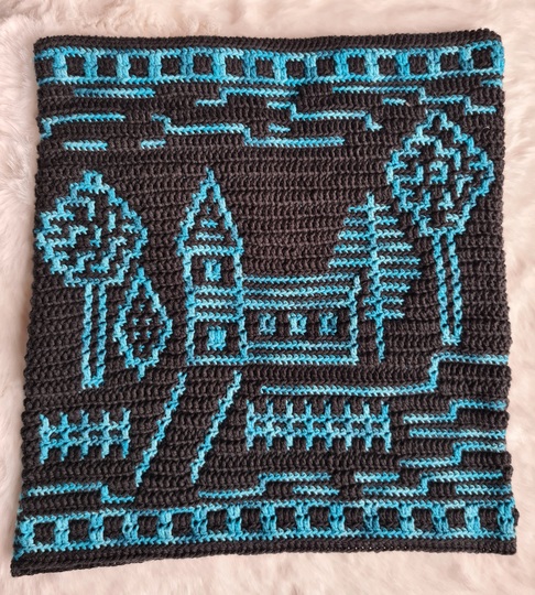 Anleitung Kinderkissen Village Church 3 Varianten