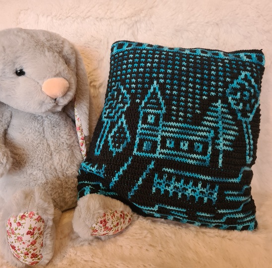 Anleitung Kinderkissen Village Church 3 Varianten