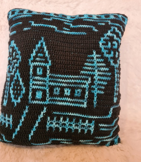 Anleitung Kinderkissen Village Church 3 Varianten